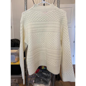 Pink Lily Cream Knit Sweater size M